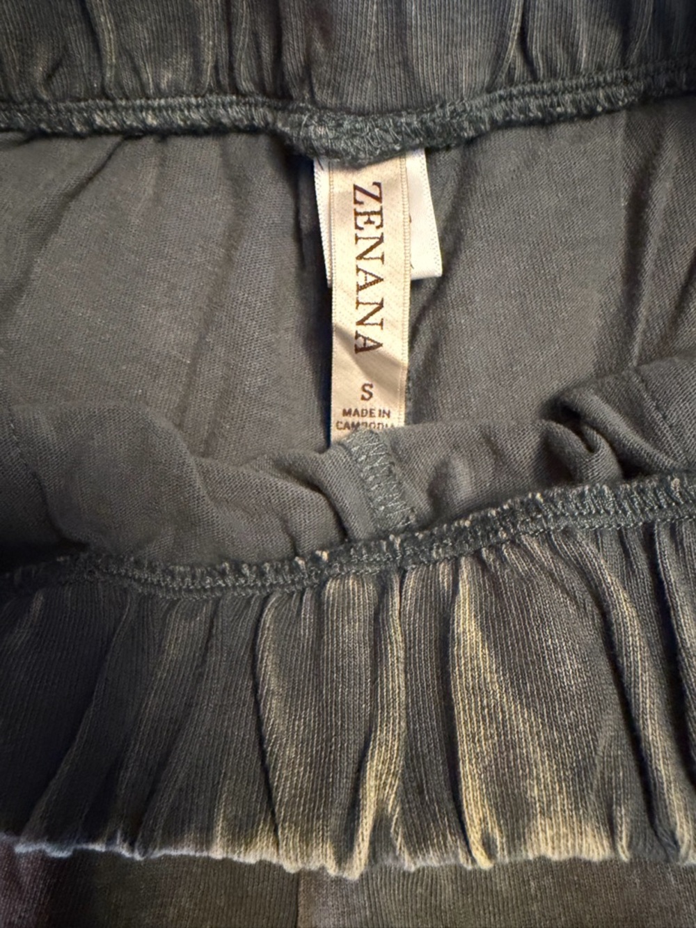 Zenana Outfitters NWOT Mineral  Washed Charcoal Top & Short Set Size S - Picture 10 of 11